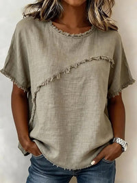 Women's Round-Neck Casual Loose Short-Sleeve Top - image 6