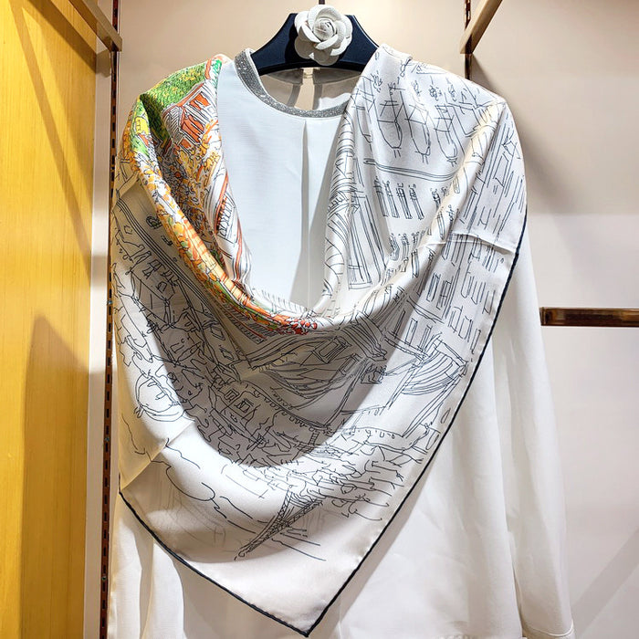 Large Square Silk Scarf