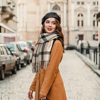 Women's Winter Scarf, Long Oversized Plaid Blanket Shawl Wrap For Cold Weather - image 2
