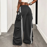 Drawstring Wide Leg Cargo Pocket Pants - image 2