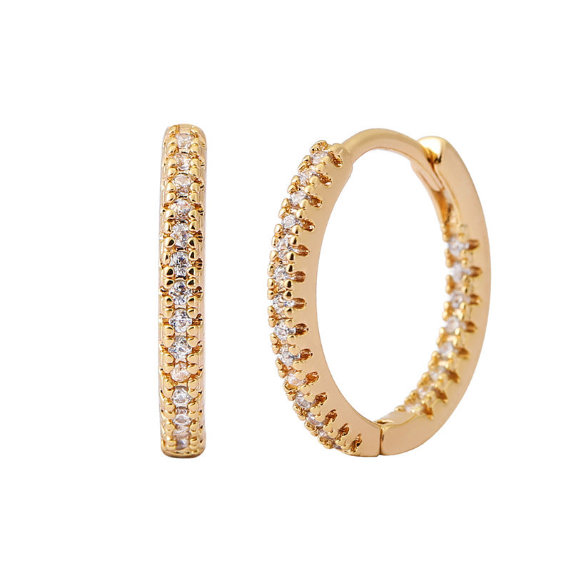 Ear cuffs de aro con circonitas multicolor - image 2