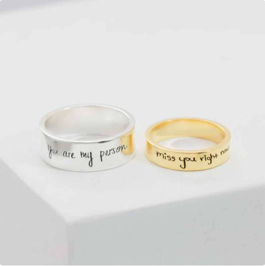Custom Engraved Name Couple Rings - image 4