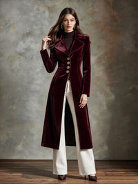 Retro Velvet Belted Waist Coat - image 9