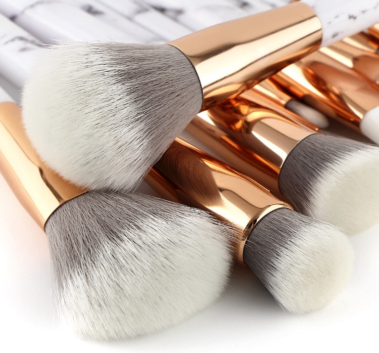 11-Piece Marble Makeup Brush Set - image 3