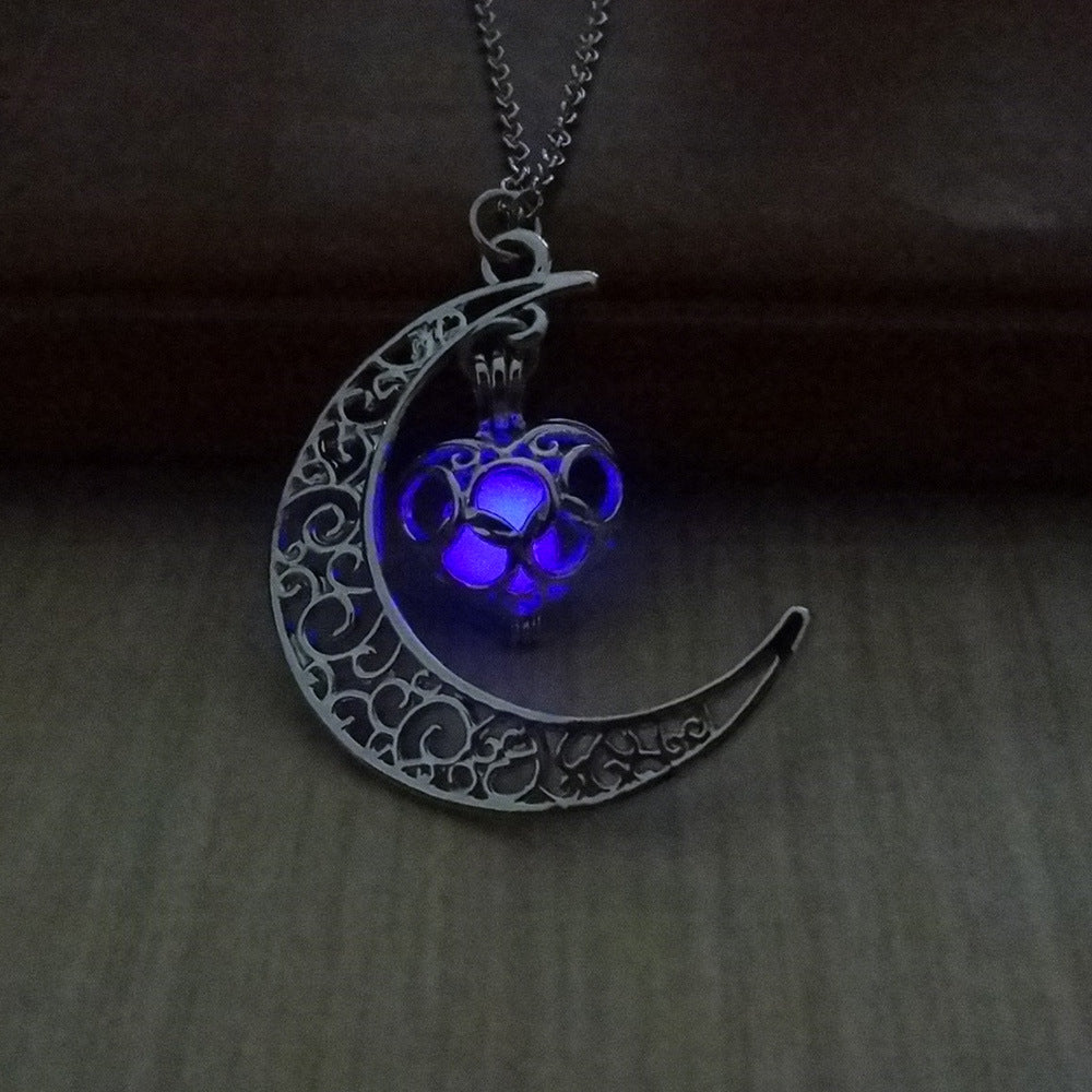 Glow-in-the-Dark Crescent Moon Necklace - image 9
