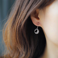 Star & Moon Zircon Earrings - image 2