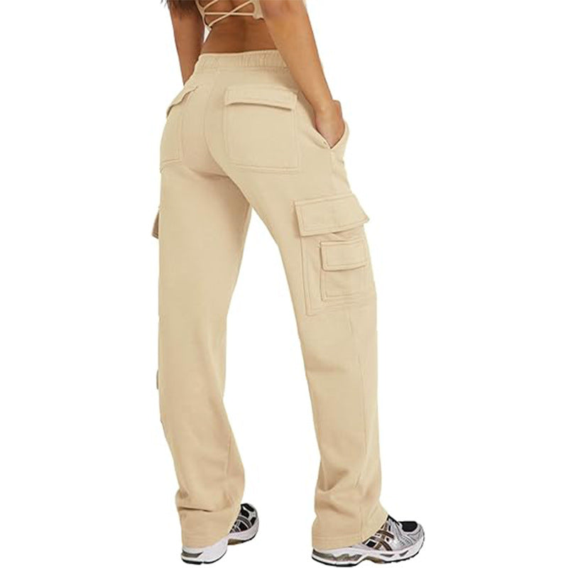Multi-pocket Cargo Pants Casual Loose Sports Fitness Wide Leg Pants - image 4