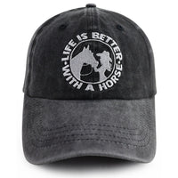 Gorra bordada Life Is Better With A Horse, estilo vaquero - image 5