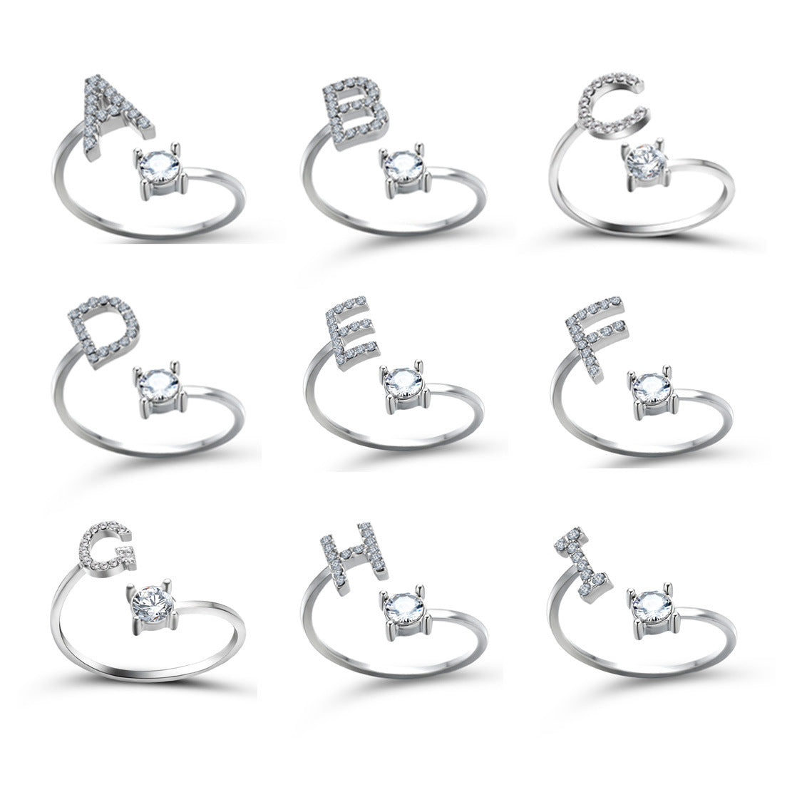 Adjustable Initial Letter Ring - image 3
