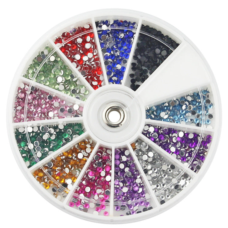 Rhinestone Nail Art Decorations - 12 Colors - image 2
