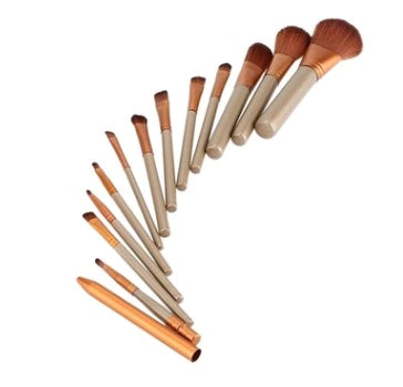 12-Piece Makeup Brush Set with Tin Box - image 3