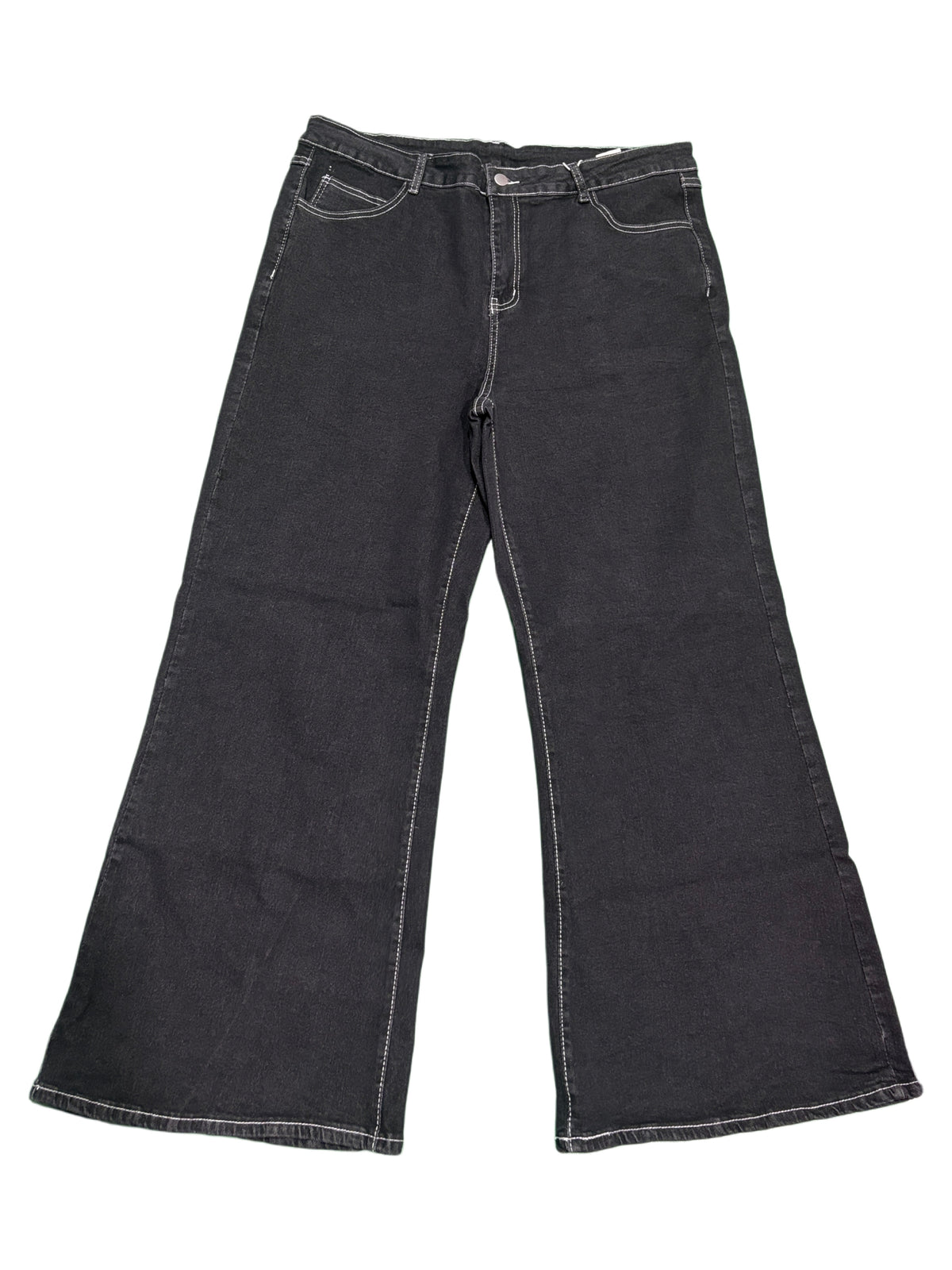 Plus Size High-Waist Black Wide Leg Jeans - image 8