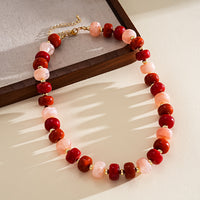 Acrylic Gradient Bead Clavicle Necklace - image 7