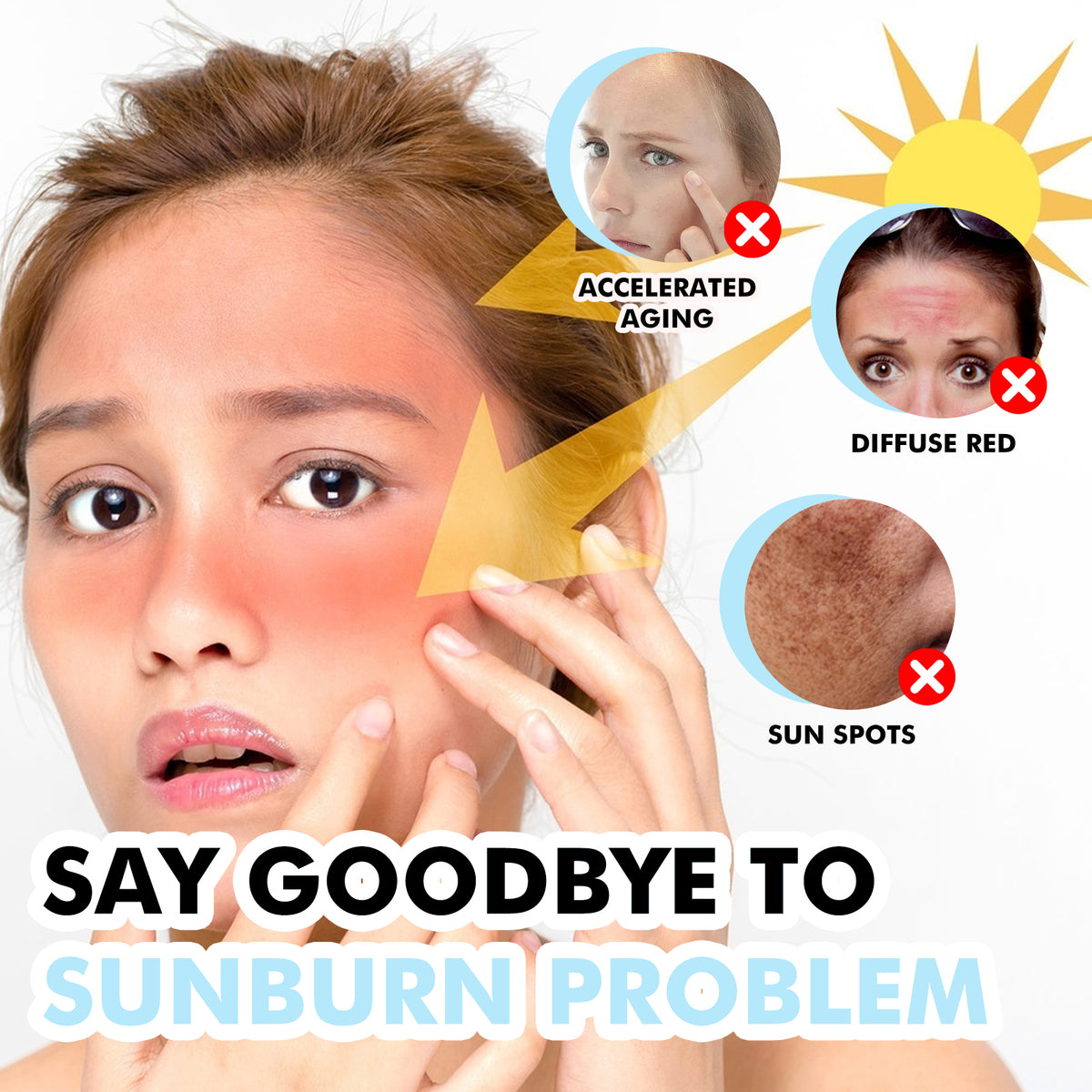 Hoygi Hyaluronic Acid Sunscreen Stick Gentle Moisturizing UV Protection For Sunburned And Reddened Skin - image 3