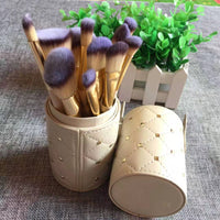 12-Piece Makeup Brush Set with Holder - image 1