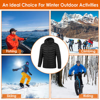 Heated Hooded Puffer Jacket with 8 Heating Zones - image 3