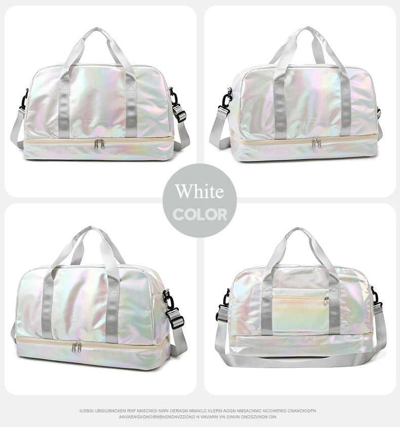 Women's Iridescent Gym Duffel Bag with Shoe Compartment - image 12