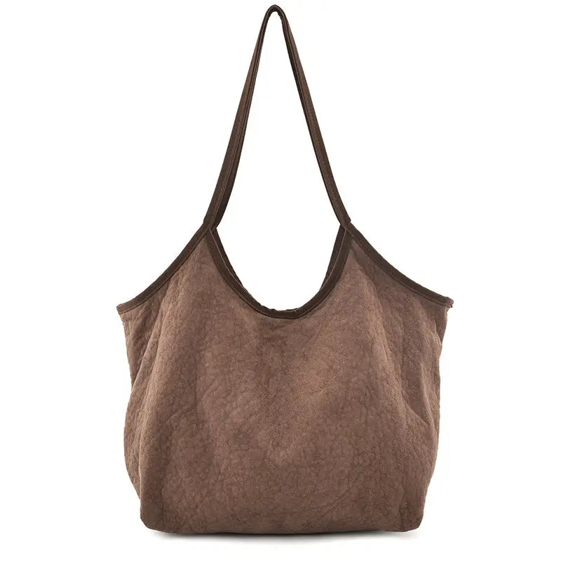 Bolso de hombro de ante - image 7
