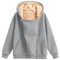 Thick Zip-Up Hoodie with Pockets - image 1