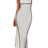 Off-Shoulder Color Block Bodycon Dress - image 5