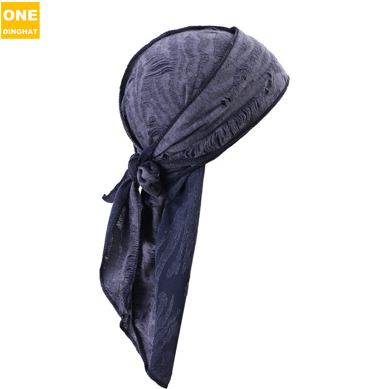 Retro Distressed Denim Ribbon Hat - image 7