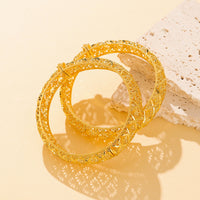 18K Gold Four Leaf Clover Cuff Bracelet - image 6