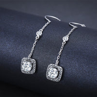 Long Zircon Drop Earrings - image 3