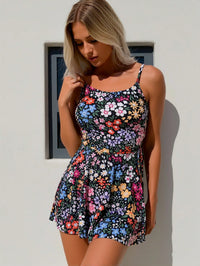 Tankini floral con short de baño de tiro alto - image 3