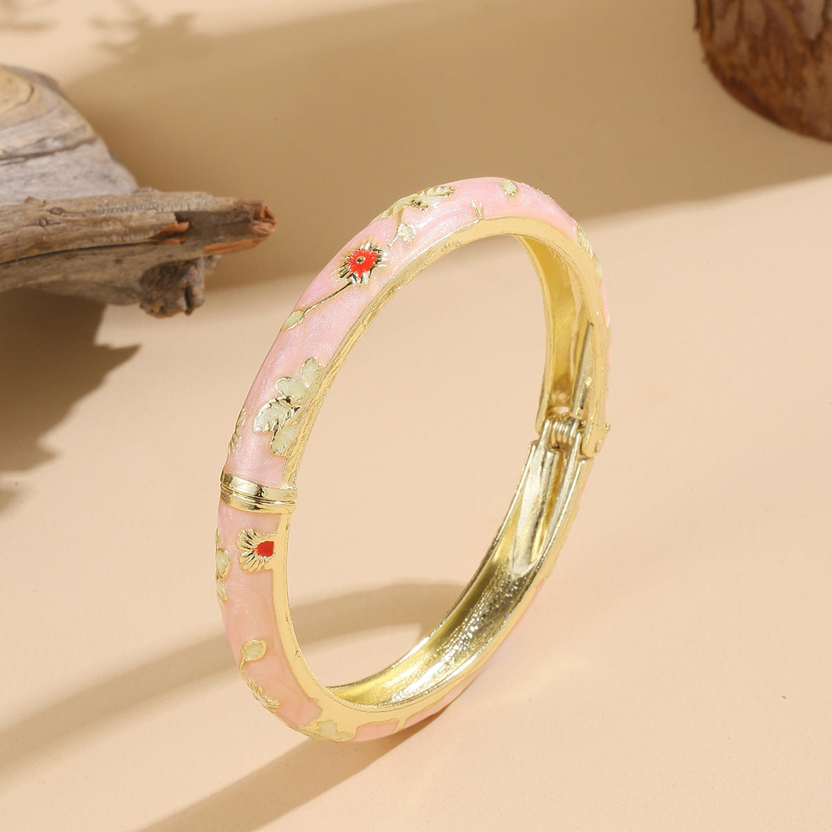 Retro Enamel Floral Bracelet - image 5