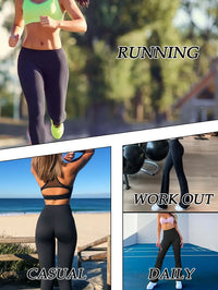 4pcs Butt-Lifting Flare Yoga Pants High Waist, Ultra Stretch, Naked Feel Leggings For Women - image 3