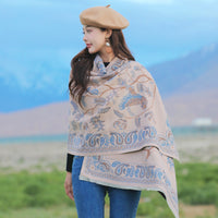Retro High Sense Artificial Cashmere Scarf - image 1