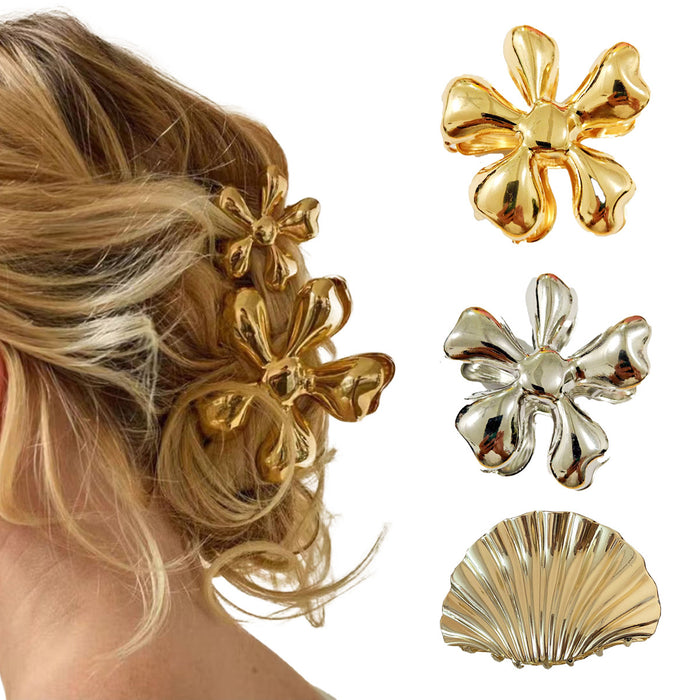 Gold & Silver Shell Claw Clip