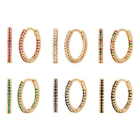 Ear cuffs de aro con circonitas multicolor - image 4
