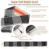 Electric Heated Scarf USB Heating Neck Wrap Unisex Winter Heated Neck Shawl - image 4