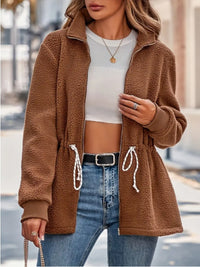 Women’s Autumn Winter Casual Loose-Fit Long Sleeve Jacket With Adjustable Drawstring Waist - image 4