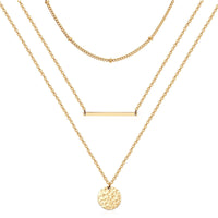 Gold Layered Choker Necklace - image 1