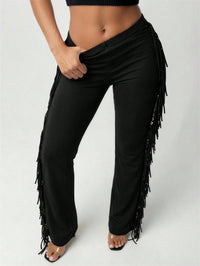 Women's Retro Fringe Flare Pants - image 4