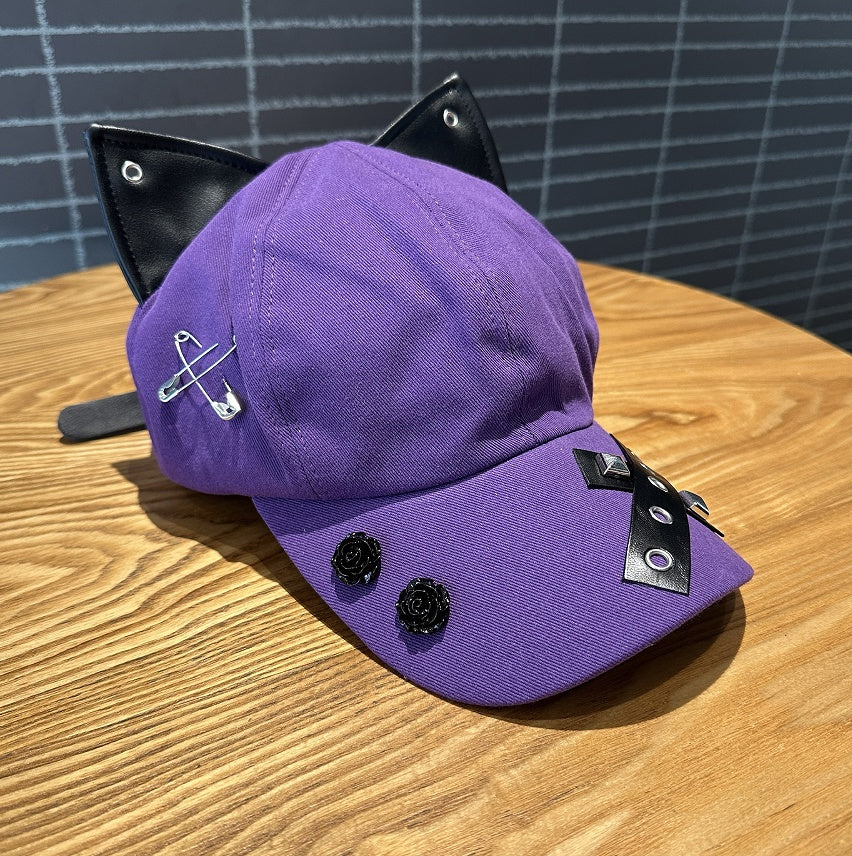 Baseball Cap with Cat Ears