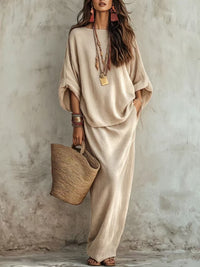 Loose Long Dress Two-Piece Set - image 7