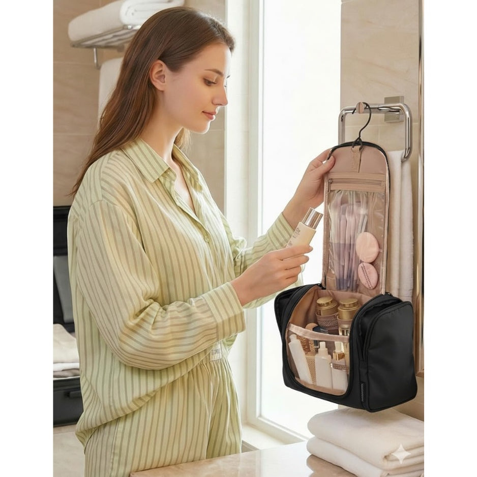 Travel Toiletry Bag For Women, Puffy Hanging Toiletry Bag With Hook - image 7
