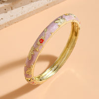 Retro Enamel Floral Bracelet - image 6