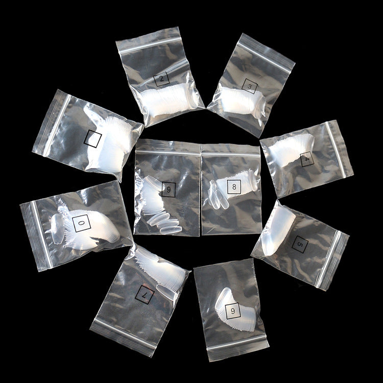 500 Clear Natural False Nail Tips - image 3