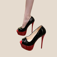 Peep Toe Stiletto Heels - image 6