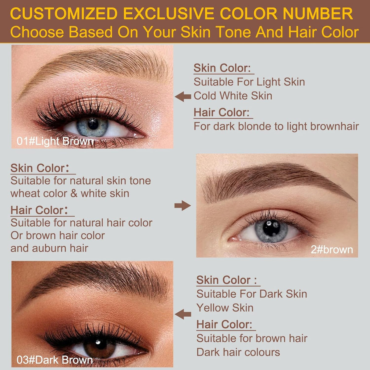 Microblading Eyebrow Pencil ,2-in-1 Dual-Ended Eyebrow Pen With 2-Fork-Tip ,Waterproof Eyebrow Pen - image 8