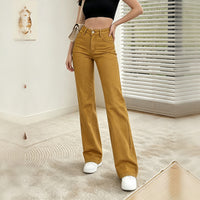 Mustard Yellow High-Waist Wide Leg Jeans - image 1