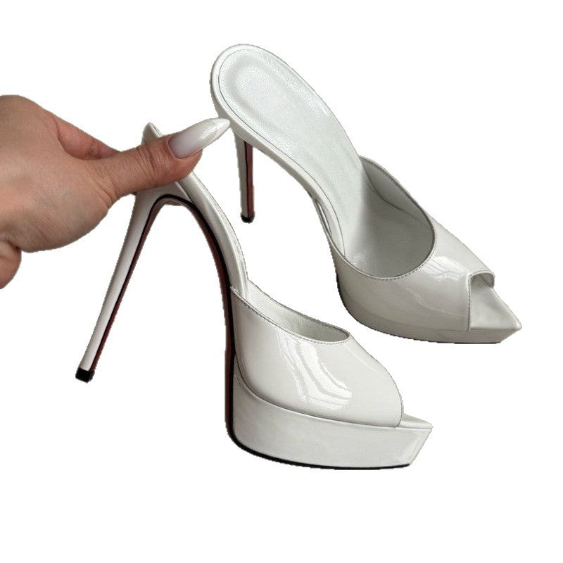 Pointed Toe Platform Stiletto Sandals - image 5