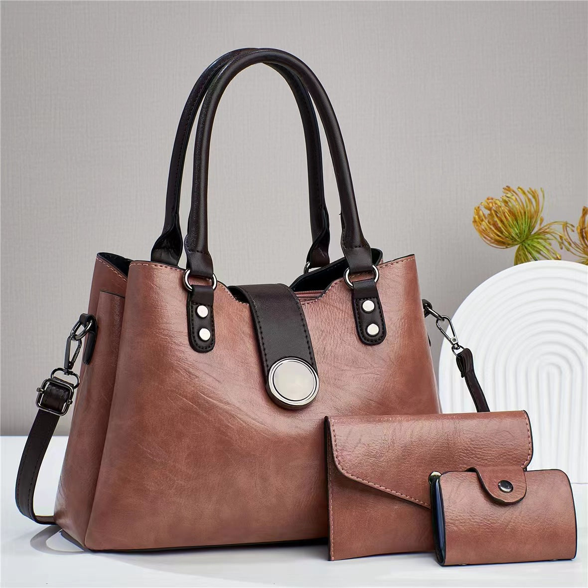 Shoulder Bag, Crossbody and Wallet 3-Piece Set - image 8