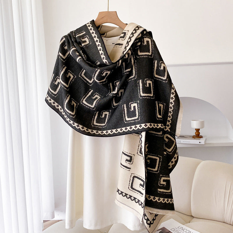 Warm Cashmere-like Thick Shawl Long Wild Scarf - image 2