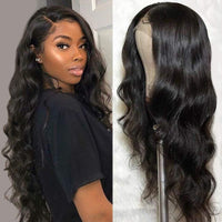 Natural Black Human Hair Lace Front Wig - image 1