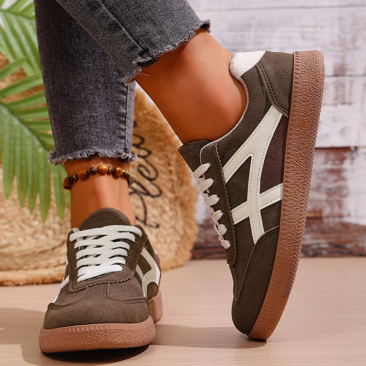 Women's Casual Lace-Up Canvas Sneakers - image 8